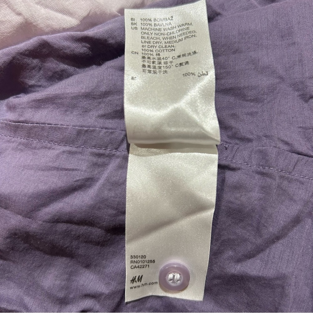 Hm tie dye gradient rainbow purple white shirt - Picture 6 of 7